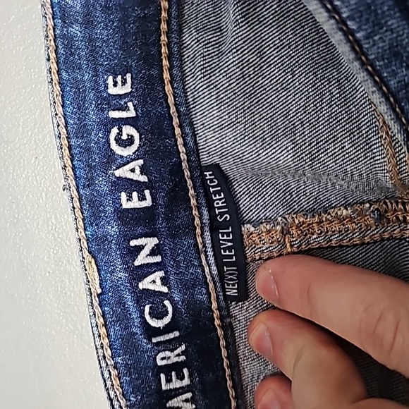 American Eagle dark wash next level stretch size 6 super high rise jeggings - Picture 6 of 8